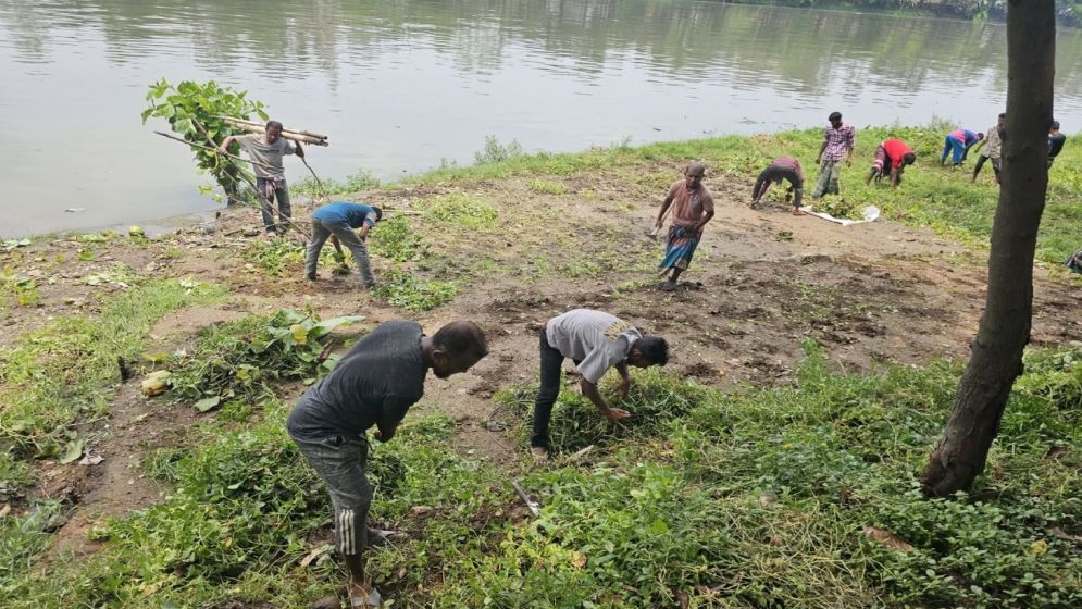 হাতিরঝিলে কৃষকের সবজি বাগান উপড়ে ফেলেছে রাজউক
