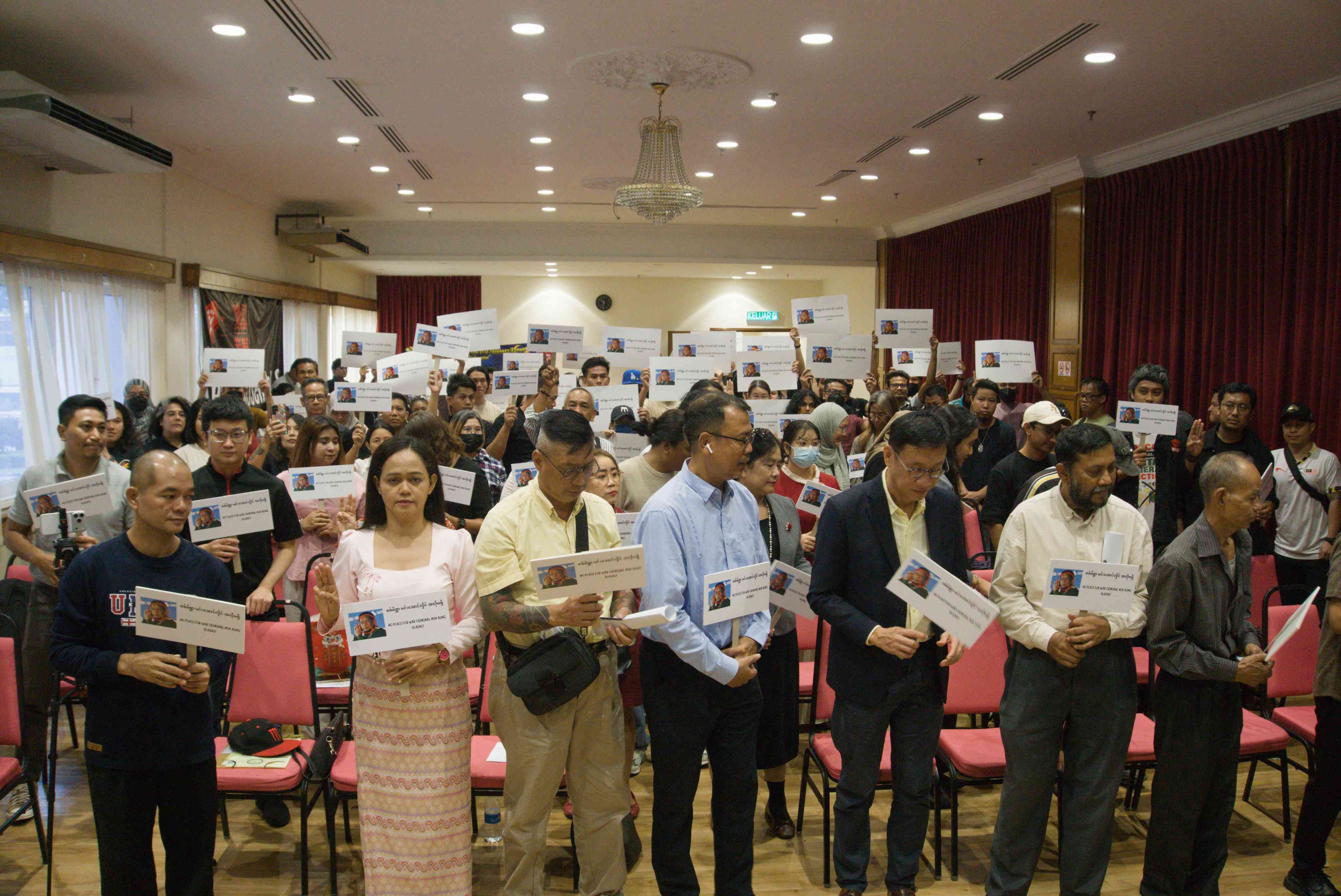 Myanmar Migrant Workers Protest Min Aung Hlaing’s Visit to Malaysia, Urge Government to Stand with Myanmar People