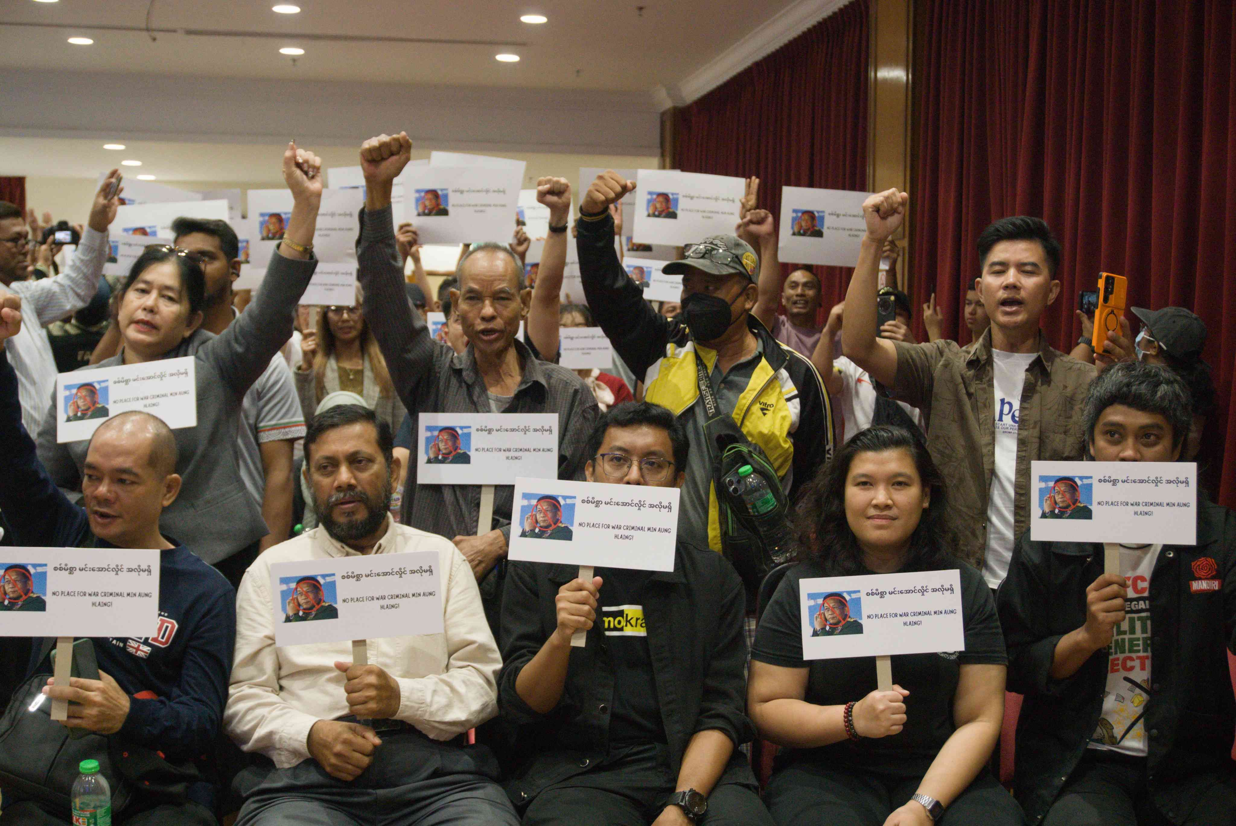 Myanmar Migrant Workers Protest Min Aung Hlaing’s Visit to Malaysia, Urge Government to Stand with Myanmar People