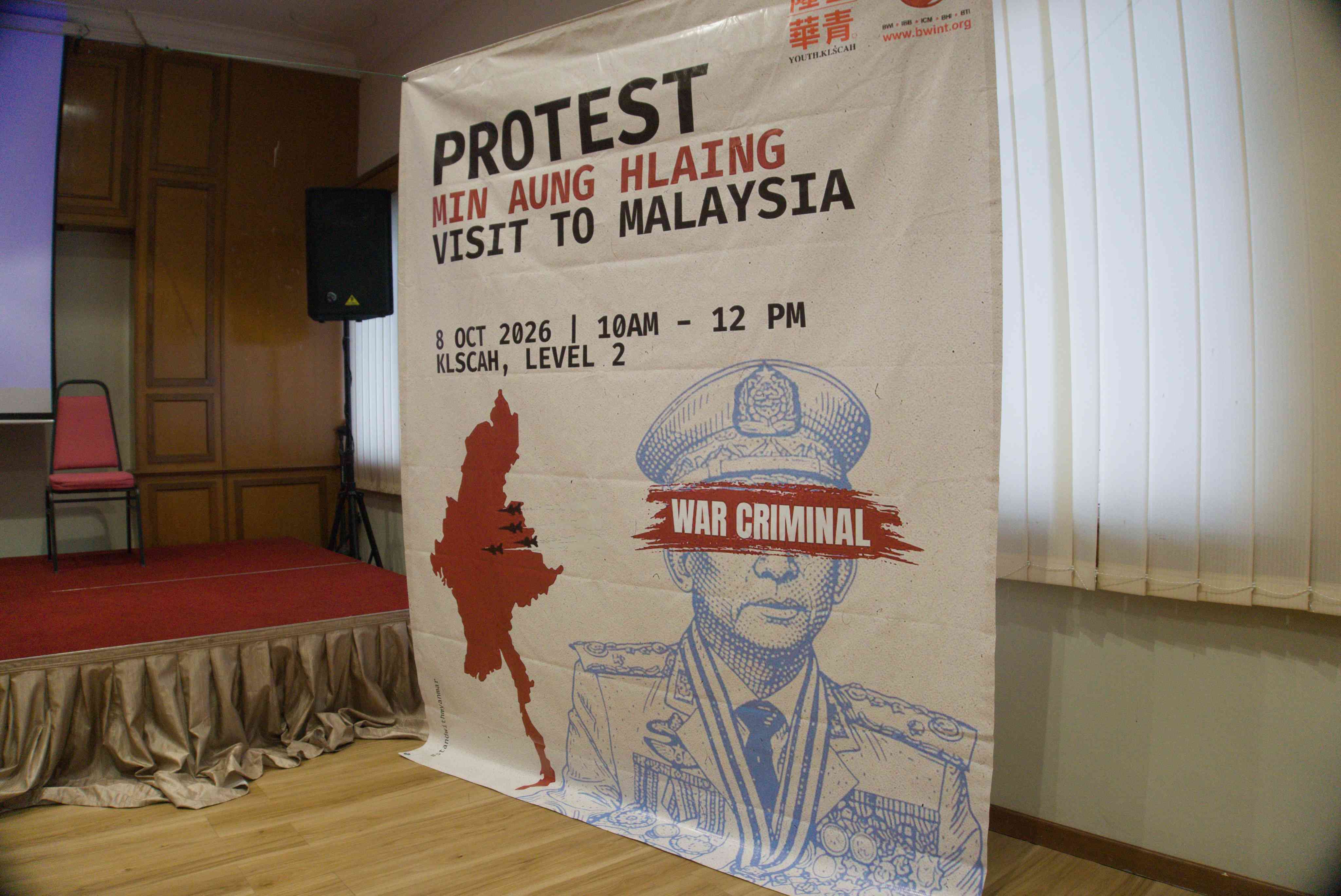 Myanmar Migrant Workers Protest Min Aung Hlaing’s Visit to Malaysia, Urge Government to Stand with Myanmar People