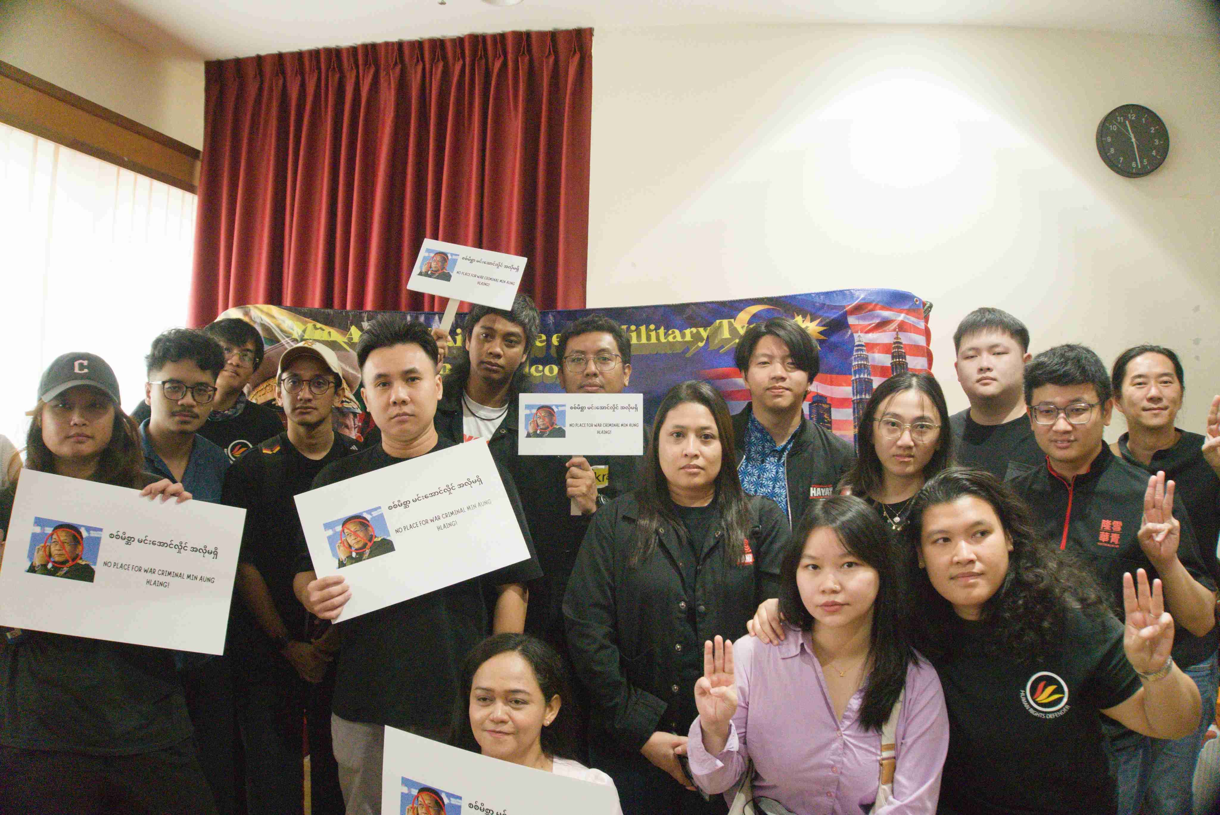 Myanmar Migrant Workers Protest Min Aung Hlaing’s Visit to Malaysia, Urge Government to Stand with Myanmar People