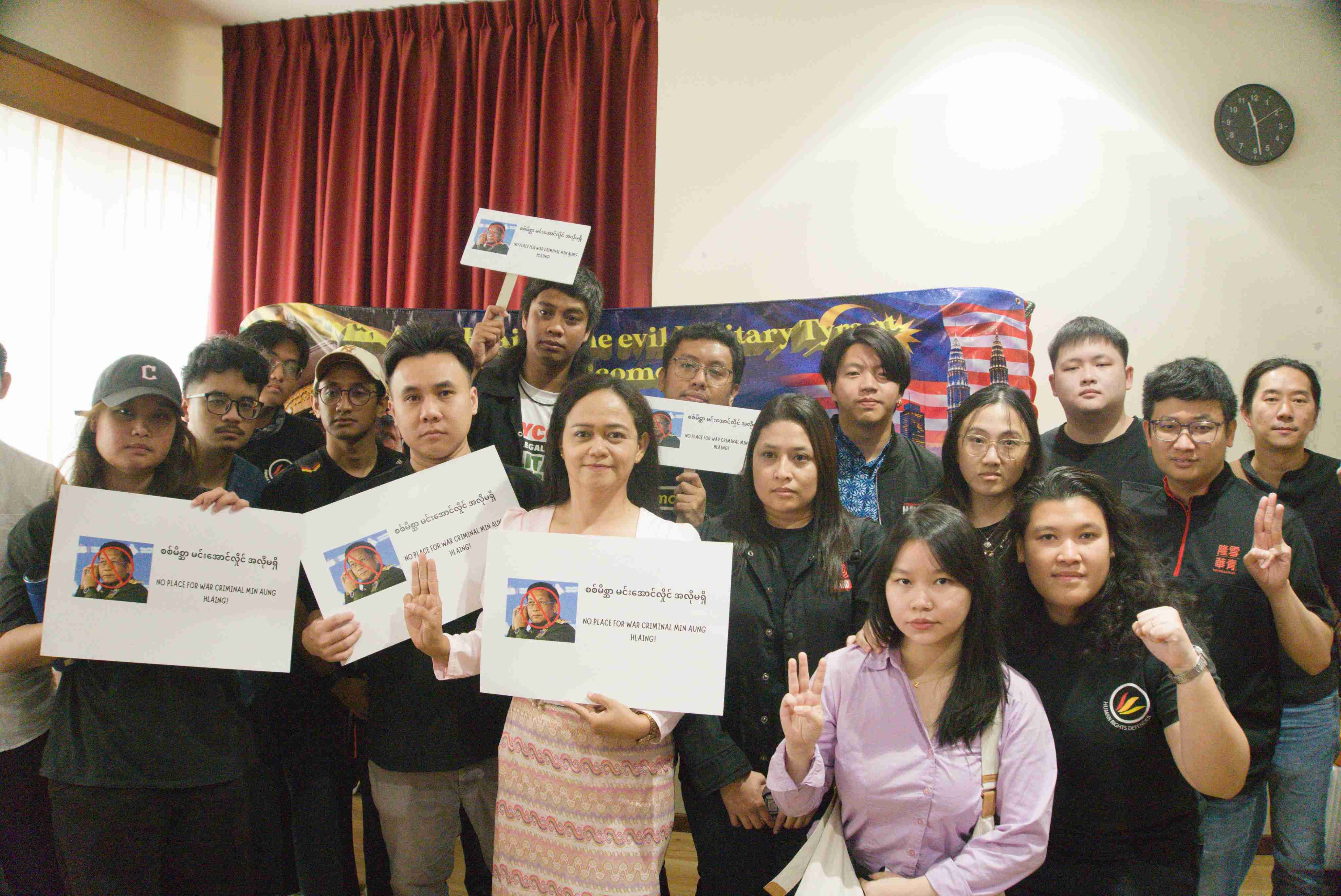 Myanmar Migrant Workers Protest Min Aung Hlaing’s Visit to Malaysia, Urge Government to Stand with Myanmar People
