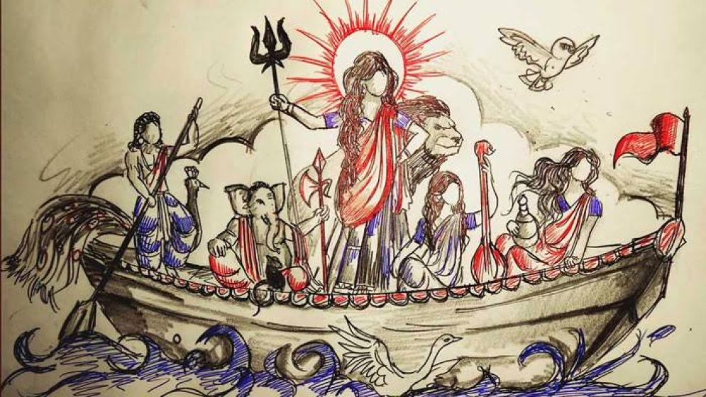 আগমনী ও বিজয়ায় মায়ের কাছে মেয়ের ফেরা
